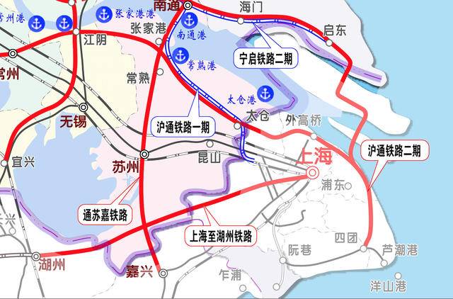 沪苏湖高速铁路示意图