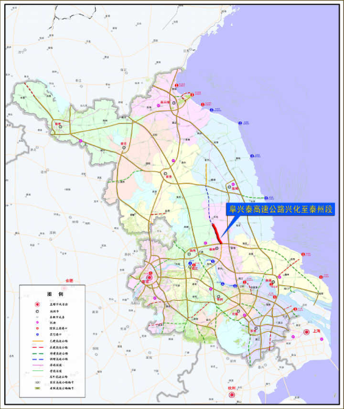 阜兴泰高速公路兴化至泰州段是我省"五纵九横五联"高速公路网规划规划