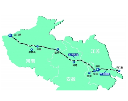 7月29日,三洋(三门峡至江苏洋口港)铁路项目许昌东至安徽亳州(省