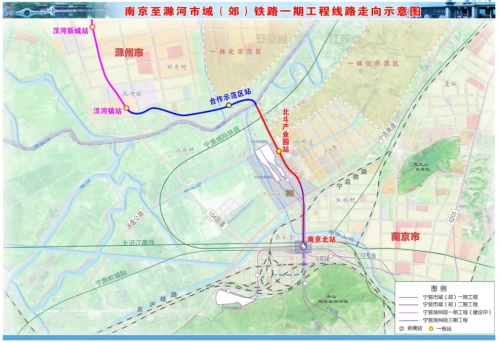 沿寧蕪公路,景明大街,江東大道敷設,串聯南京板橋新城,濱江新城